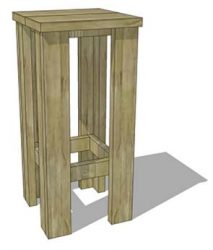 How to make a barstool from scaffolding.