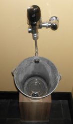 Bucket as sink, cheap and original.