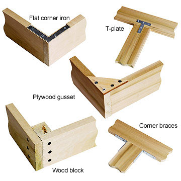 Butt joint connection for timber two end pieces of wood 