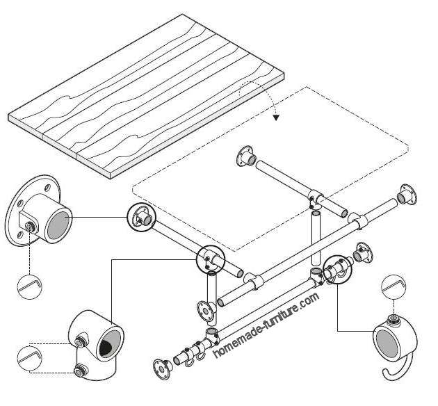 Scaffolding pole clothes online rail