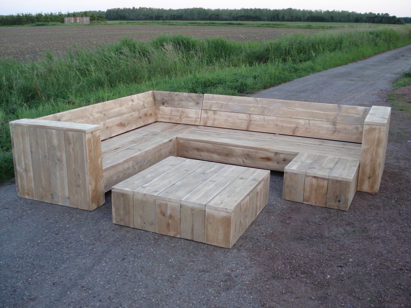 Wooden corner seating online garden