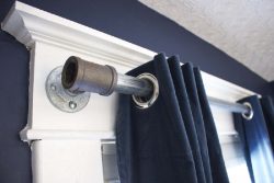How to make a curtain rod from tubes.