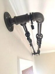 Curtain rod from scaffold tubes.