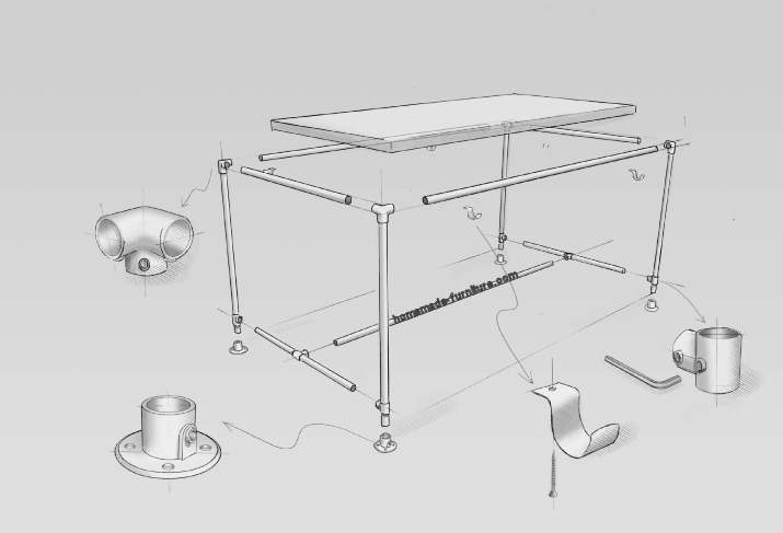 Scaffold Tube Table Construction Drawing And Steel Pipe Frames For