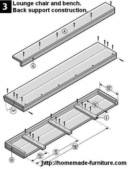 How to make a backrest for wooden lounge benches and garden chairs.