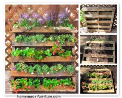 How to make a vertical garden from pallets and reclaimed wood.