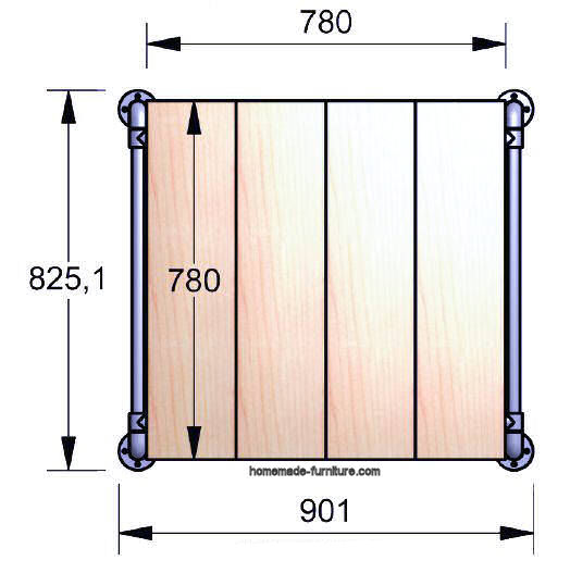 Tabletop sizes for a side table.