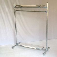 Wardrobe clothes rack made from scaffolding tubes