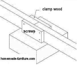 Wood clamp to make beams and planks longer.
